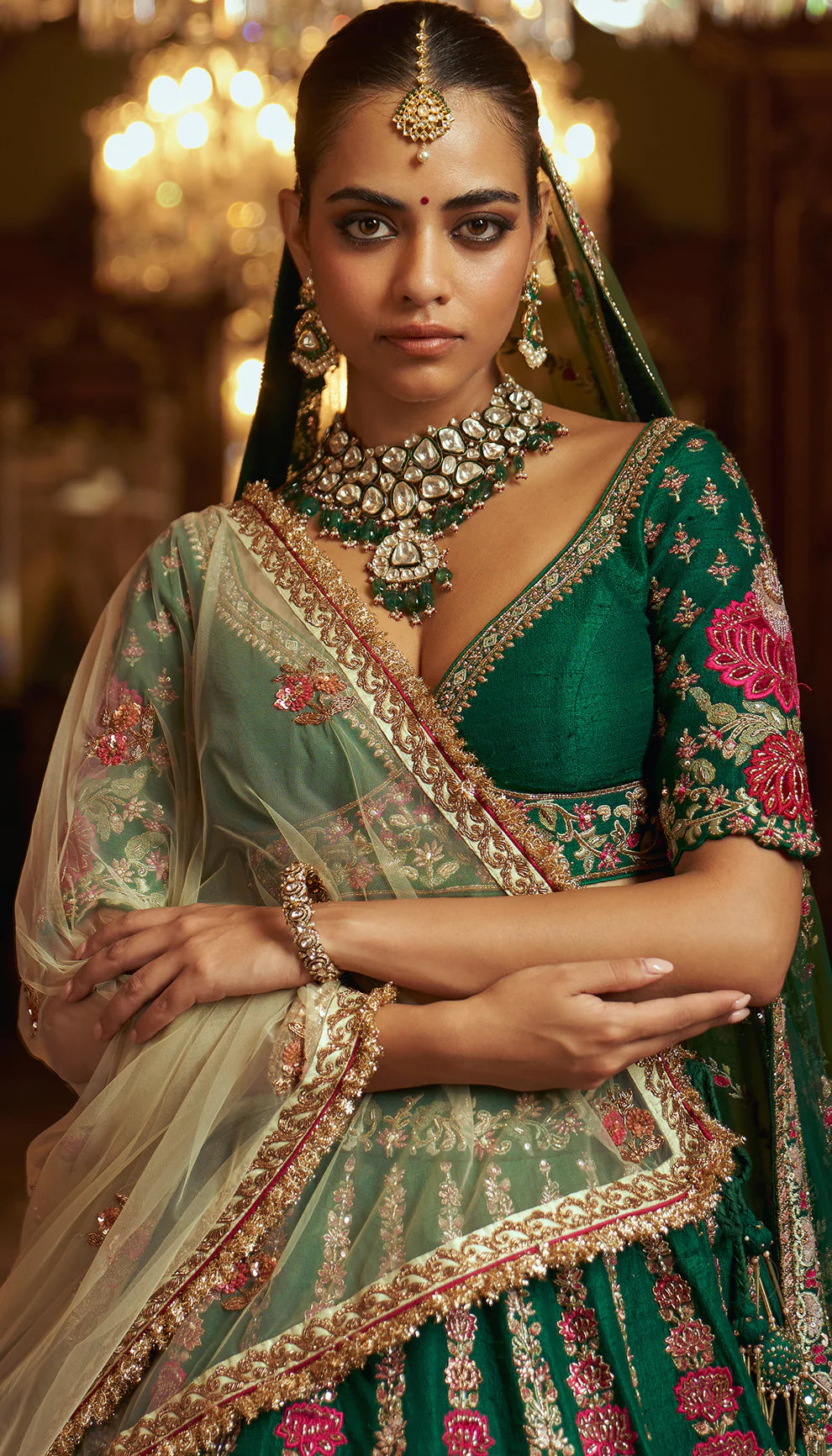 Green Lotus Lehenga