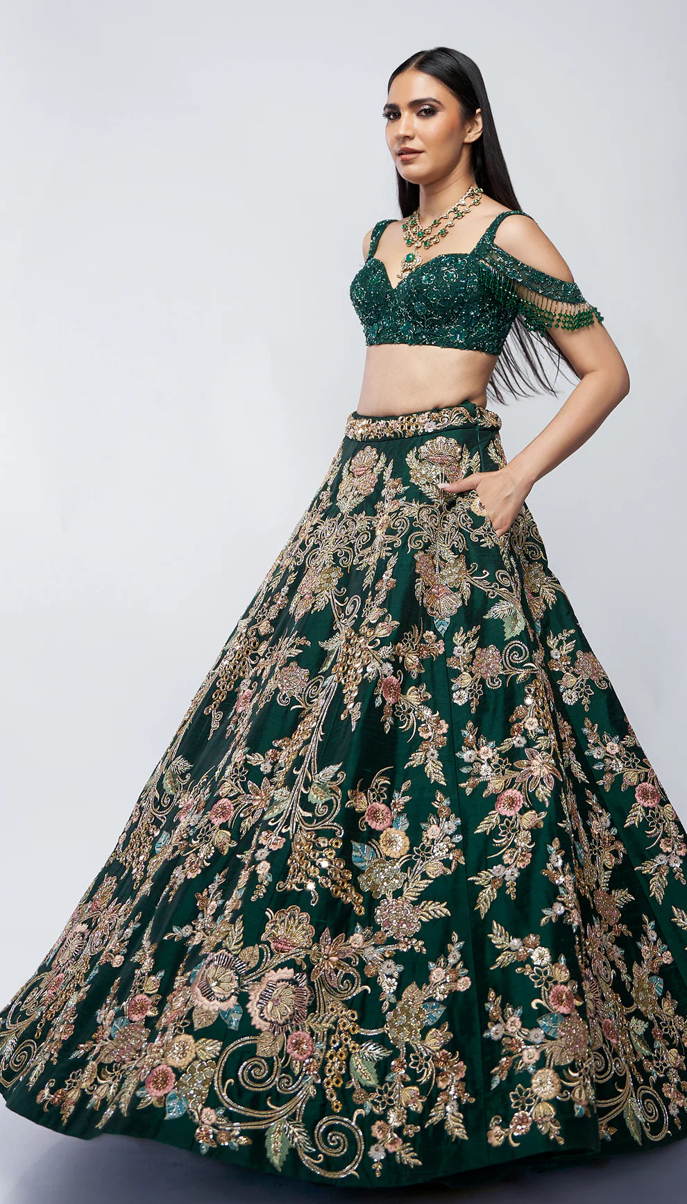 The Les Fleur Lehenga