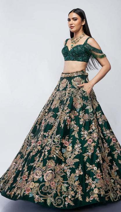 The Les Fleur Lehenga