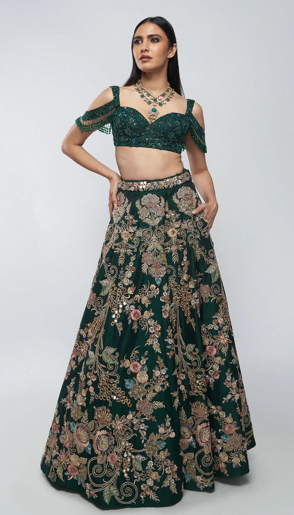The Les Fleur Lehenga