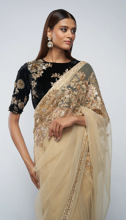 The Magnolia Border Saree