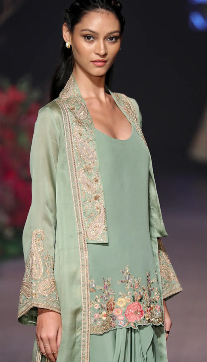 Sage Green Marodi Jacket Set